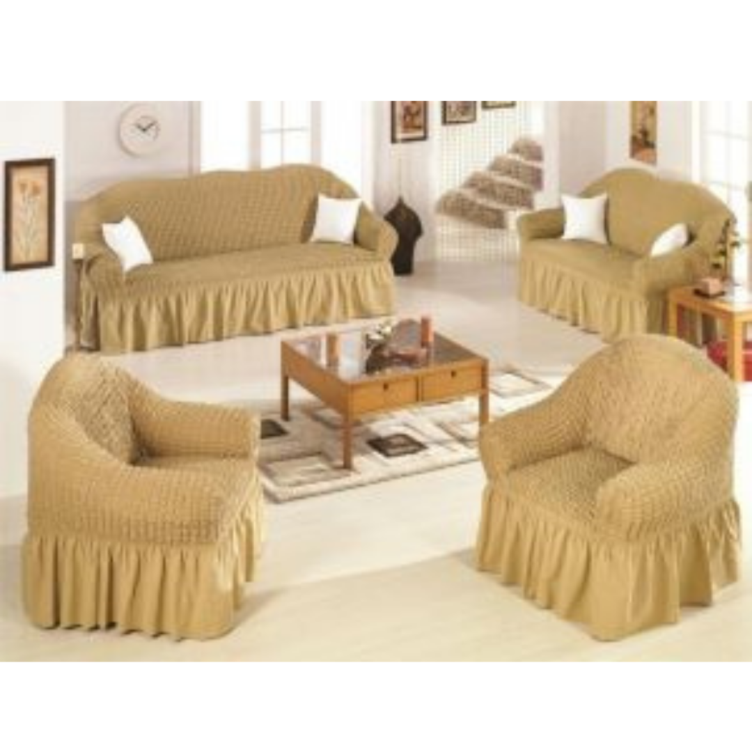 Turkish Seat Covers 01(3+1+1)Beige Gold