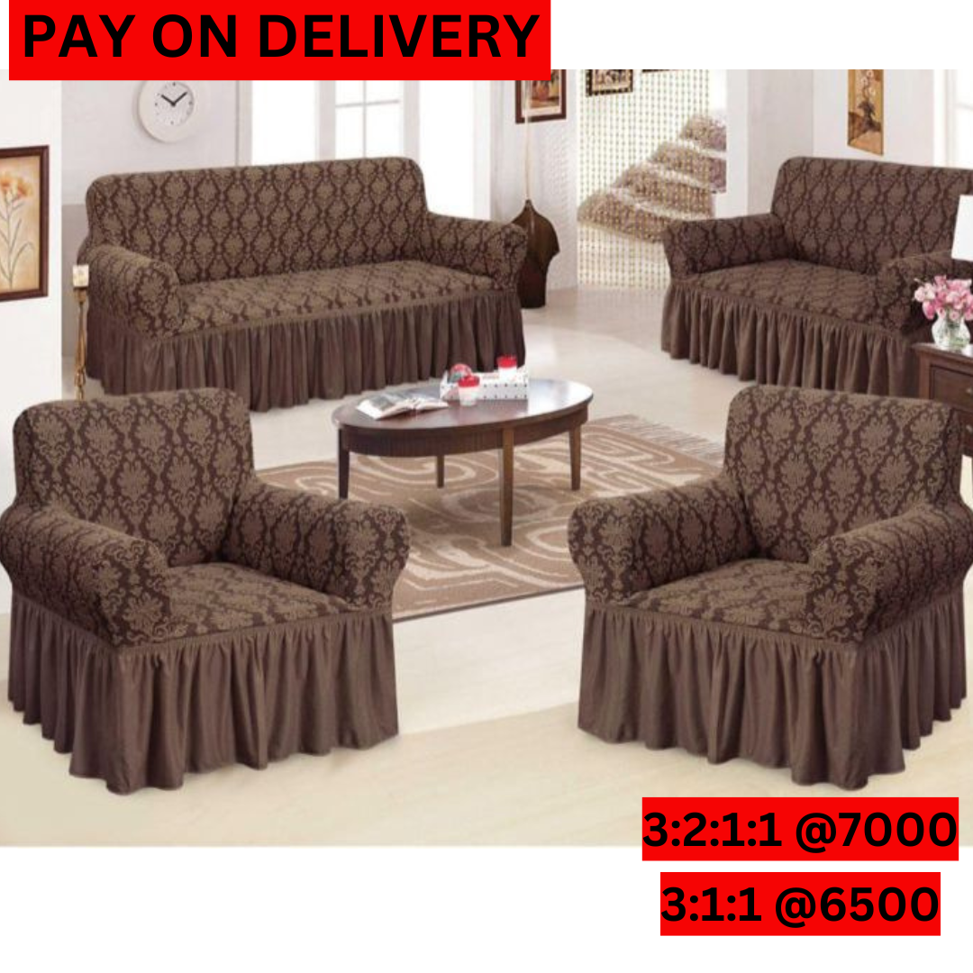 Jacquard Sofa Cover(3:2:1:1-Brown)